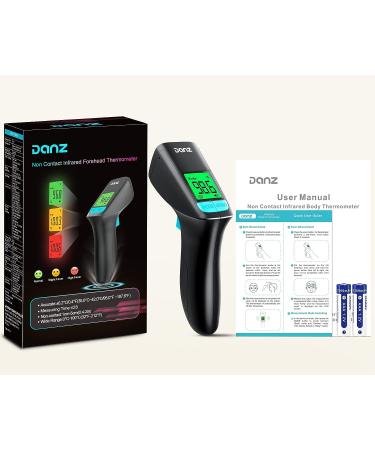 Danz Forehead Thermometer - Non-Contact Digital, 3-Color LCD Screen, Fast Reading, Fever Alarm - for Adults, Kids, Baby - 50 Memory Values - Buy Online on GoSupps.com