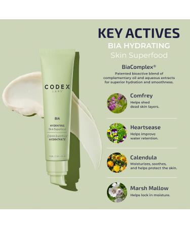 Codex Labs Bia Hydrating Superfood Moisturizing Cream for Eczema-Prone Skin - Steroid-Free Formula - 75ml (2.5 Fl Oz) - Buy Online on GoSupps.com