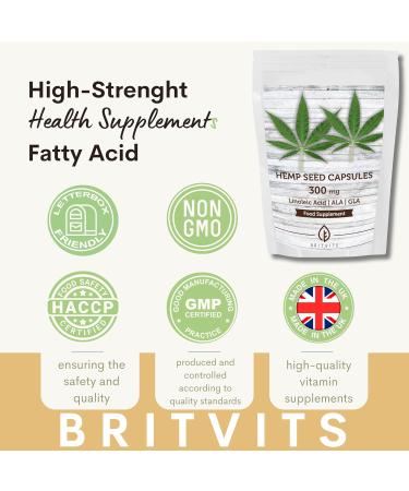 Hemp Seed Oil 300mg 250 Softgels - Cold Pressed Nutritional Supplement for Heart Health Skin Support & Omega Fatty Acids - Buy Online on GoSupps.com