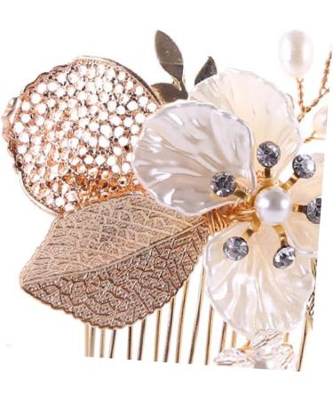 DOITOOL 1pc Bride Headpiece Crystal Headpiece Bridal Comb Headwear for Women Headpiece for Bride Tiara Bride Insert Comb Women Hair Accessory Leaf Hair Comb Miss - Buy Online on GoSupps.com