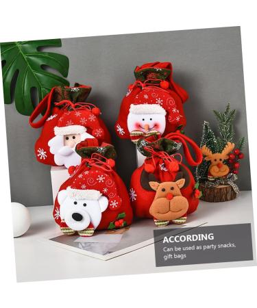 Anneome Pouch 3pcs Christmas Bag Candy Bags Christmas Tree Hanging Ornament Doll Wrapping Bags Drawstring Bag - Buy Online on GoSupps.com