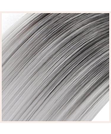 Tess Ombre Ponytail Extension 60cm | Dark Brown to Silver Gray Braid - 90g Smooth Long Hair Extensions - Buy Online on GoSupps.com