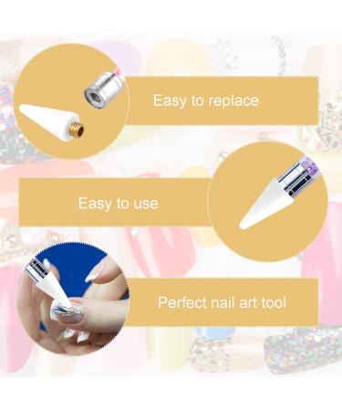 12 Pcs Rhinestone Picker Replacement Tips for Nail Dotting Pen - White - Buy Online on GoSupps.com
