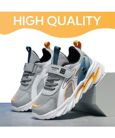 Children's Gray Sneakers - Lightweight Breathable Sports Shoes for Girls | EU Size 33 | Perfect for Indoor & Outdoor Running - Buy Online on GoSupps.com