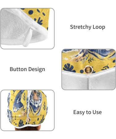 Buy Cute Animals Yellow Hair Towel 2 Pack - Super Absorbent Quick Dry Hair Turbans for Women & Girls - Buy Online on GoSupps.com