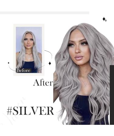Vivien Grau Clip-In Extensions | 18 Real Remy Hair - Gray Silber 120g 7PCs - Premium Quality Hair Extensions - Buy Online on GoSupps.com