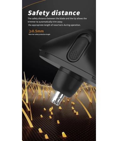 Rechargeable Ear and Nose Hair Trimmer for Men & Women - Powerful Motor Double-Edged Blades | Smooth Cuts - Black - Buy Online on GoSupps.com