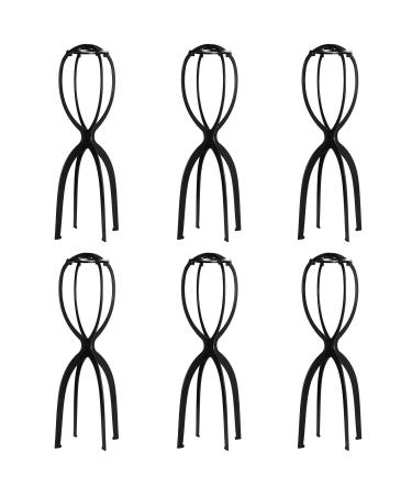 Dreamlover Wig Stand Wig Head Stand 6 Pack 19.7 Inch (Pack of 6) Black