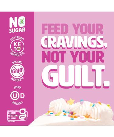 No Sugar Keto Bar Snack - Low Carb No Sugar Keto Snack Food with Keto Friendly Macros (12 x 1.41oz Bars Birthday Cake) - Buy Online on GoSupps.com