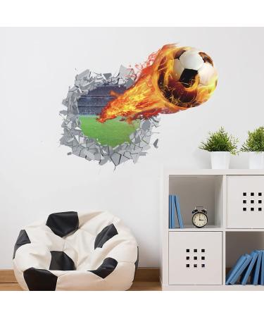 ANHUIB 3D Football Wall Stickers - Boys Bedroom Decor - Nursery Soccer Sport Decal - Kids Room Playroom Wall Decor - Buy Online on GoSupps.com