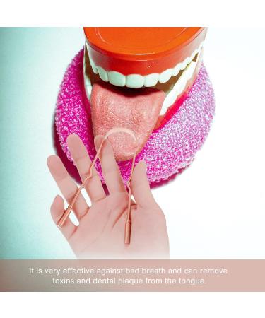 FOMIYES Pure Copper Tongue Scraper & Oral Cleaner - Double-Sided Baby Tongue Scrubber & Tonsil Stone Remover - Disposable Stainless Steel Braces Accessory - Buy Online on GoSupps.com