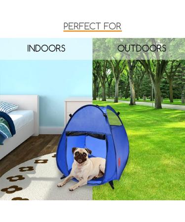 MyDeal Pop Up Pet House in a Bag - Portable Play Pen with 3 Net Windows and Zipper Door for Dogs, Cats, Rabbits - Shelter and Safety on the Go - Buy Online on GoSupps.com