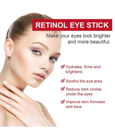 Retinol Eye Stick - Anti-Aging Under Eye Cream with Collagen & Hyaluronic Acid | Reduce Fine Lines & Dark Circles - Buy Online on GoSupps.com