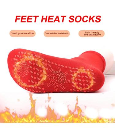 3 Pairs Self-Heating Socks for Men & Women | Tourmaline Foot Warmers for Winter Outdoor Sports Camping & Hiking - Unisex Cotton Heated Socks - Buy Online on GoSupps.com