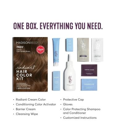 Madison Reed Radiant Hair Color Kit - Shades of Black - Lucca Light Brown 7NGV - Buy Online on GoSupps.com