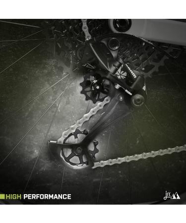 JRC Components Ceramic Derailleur Pulley Wheel Set | 14&12T Jockey Wheels - Hybrid Ceramic Bearings for Road Bike Rear Derailleur - Gunmetal - Buy Online on GoSupps.com