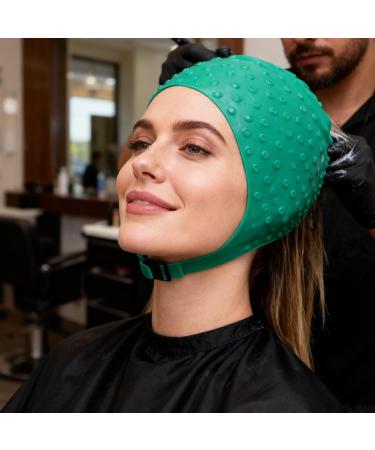 Bonnet Professionnel en Silicone pour M ches Vert Souple Perfor pour Coloration Capillaire Maison Salon Coiffure Outil de Surlignage - Buy Online on GoSupps.com