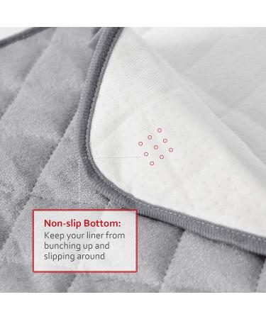 Non-Slip Bamboo Terry Waterproof Changing Pad Liner - 3 Pack 14 x 27 - Grey - Buy Online on GoSupps.com