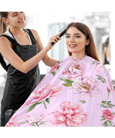 Waterproof Barber Cape - Peony Rose & Cheetah Haircut Bib for Men & Women | Unisex Hair Cutting Cape - Buy Online on GoSupps.com