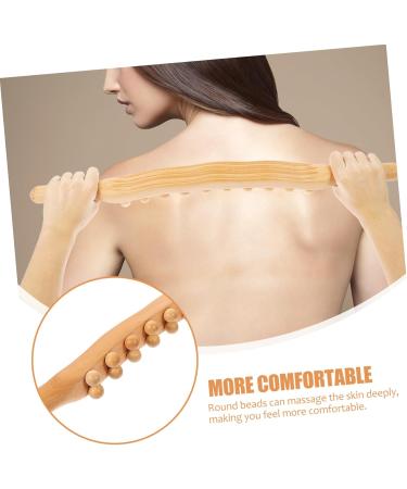 Clispeed 3ST Roll Rod with 20 Balls - Wooden Back & Forearm Massage Tool | Gua Sha Multi-Function Fitness Roller - Buy Online on GoSupps.com