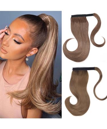 Ponytail Extension Bounce Wraparound Ponytail Hair Pieces Straight Hair Extensions with Combs Warp Ponytails for Women Synthetic Ponytail Hair Extension (Color : F27-613 Size : 18inches) 18inches F27-613 - Buy Online on GoSupps.com