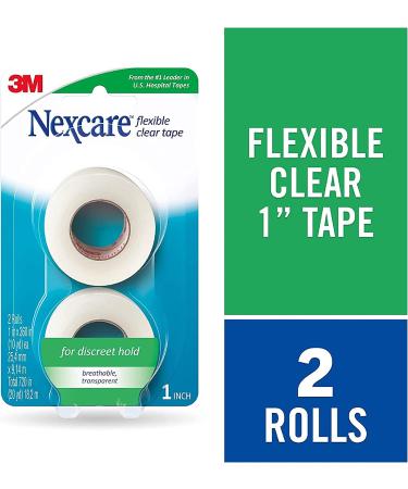 Nexcare Flexible Clear Tape Value Pack - 1 Inch X 10 Yards, Pack of 4 (80 Yards Total) - Buy Online on GoSupps.com