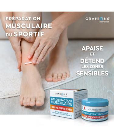 GRANIONS D contractant Musculaire - Creme Chauffante Musculaire - Articulations et Muscles - Baume D contracturant Musculaire - Vaseline Camphre Huiles Essentielles baume chauffant - Buy Online on GoSupps.com