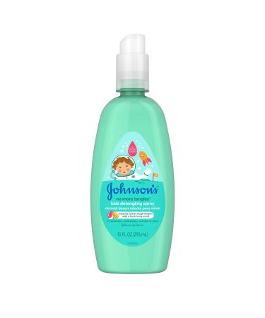 Johnson's No More Tangles Toddler & Kids Detangling Spray  Hypoallergenic & Paraben-Free  No More Tears Formula For Wet or Dry Hair  Fresh Fruity Scent  10 fl. oz