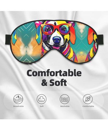 SSIMOO Funny Dog Print Double-Sided Eye Mask | Soft & Light Blocking | Enhance Sleep Quality | International Shipping - Buy Online on GoSupps.com