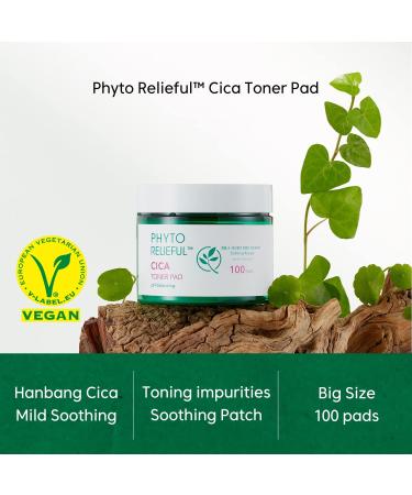 Buy THANKYOU FARMER Phyto Relieful CICA Toner Pad - 100 Biodegradable Cotton Pads Vegan Soothing Hydration with Hyaluronic Acid & Centella Asiatica - Dermatologist Tested - Buy Online on GoSupps.com