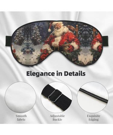 Buy SSIMOO Merry Christmas Print Ultra-Soft Light-Blocking Eye Mask | Optimal Comfort & Restful Sleep Perfect for International Shipping - Buy Online on GoSupps.com