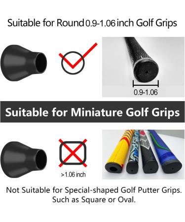 XSMSGO Golf Ball Retriever | Putter Grip Tool with Suction Cup | Portable Golf Ball Grabber for Putters | Black Medium - Buy Online on GoSupps.com
