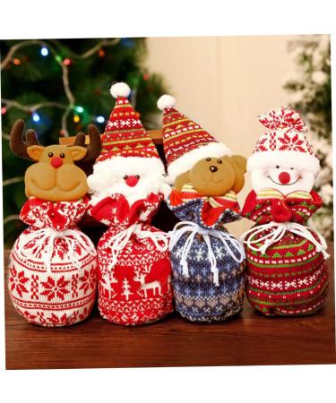 KOMBIUDA 1pc Bags Candy Christmas Hanging Adorable Ornament Knitted Kids Portable Storage Bag Elk - Buy Online on GoSupps.com
