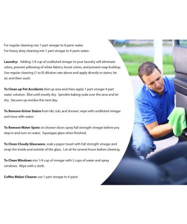 Buy Energen Carolina 45% White Vinegar - 450 Grain Industrial Concentrate 1 Gallon (128 Fl oz) - Ideal for Cleaning Cooking & More - International Shipping Available - Buy Online on GoSupps.com