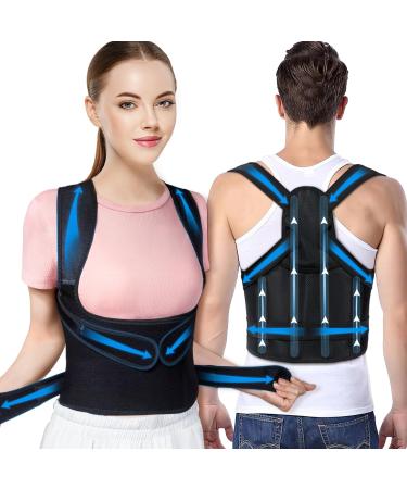 Posture Corrector for Men and Women - Adjustable Back Support for Scoliosis Hunchback Correction for Spine Corrector (33"-39") Medium