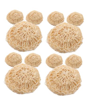 Housoutil 12 Pcs Cleaning Bath Ball Household Cleaning Exfoliator for Shower Household Shower Balls Washing for Body Shower Sponge Bath Sponge Balls Sisal Loofah Round 1 Count (Pack of 1)