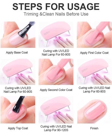 Croitout (Base Coat Top Coat With Two Color Gel) Gel Nail Polish Set Base Top Coat With Two Color Gel Polish Set Shellac Nail Polish UV LED Lamp Nail Art Nail Salon 4BT-1348-1433 4BT-1348-1433 - Buy Online on GoSupps.com