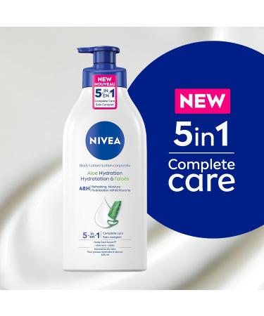 NIVEA Aloe Hydration Body Lotion | 48H Refreshing Moisture | For All Skin Types Normal to Dry Skin | Non-greasy Lightweight | with Aloe Vera | Daily Moisturizier | 625mL Pump Bottle - Buy Online on GoSupps.com