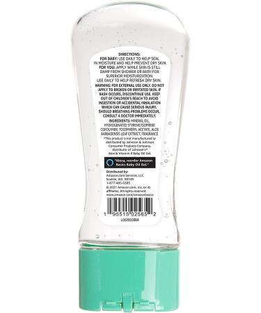 Amazon Basics Baby Oil Gel with Aloe & Vitamin E 6.5oz 1-Pack (Formerly Solimo) - Gentle Moisturizing Formula - Buy Online on GoSupps.com