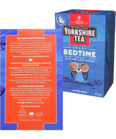 Biscuit Brew Tea Bags 40 tea bags (112g) and Bedtime Brew 40 Tea Bags (100g) Taylors of Harrogate Yorkshire bundle - Buy Online on GoSupps.com