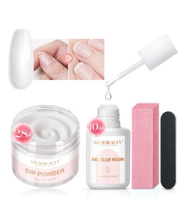 Nail Repair Kit for Broken Cracked Split Weak Nails, Ideal Solution Emergency Easy Quick Fix Clear Transparent Crystal Color Dip Powder 28g 1 Oz Quick-Drying Repair Glue 10ml with Nail File & Nail Buffer by AZUREBEAUTY I-Clear - Buy Online on GoSupps.com