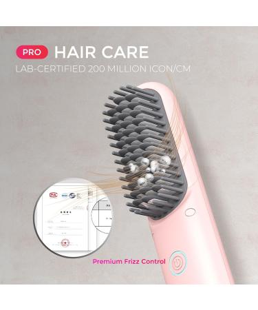 Buy TYMO Cordless Hair Straightener Brush - Portable Mini Ionic Hot Comb for Travel | Lightweight Fast Charging & Cordless Hair Styling Tool for Women - Buy Online on GoSupps.com