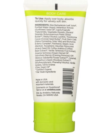 Andalou Naturals Kukui Cocoa Nourishing Body Butter 50 ML | Buy Online for International Shipping - Buy Online on GoSupps.com