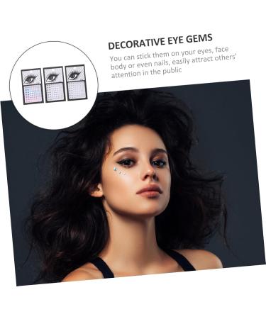 FRCOLOR 3 Sets Eye Makeup Stickers Delicate Jewellery Body Stickers Makeup Jewels Face Jewellery for Sticking Rainbow Rhinestones Alien Face Jewels Diamond Nail 5X5X50.2CM Assorted Colours A - Buy Online on GoSupps.com