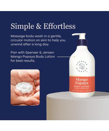 Spenser & Jensen Daily Moisturizing Body Wash with Hydrating Mango & Papaya - Gentle & Cleansing Body Soap - Sulfate & Paraben Free - 18 Oz (Pack of 1) Mango Papaya 18 Ounce (Pack of 1) - Buy Online on GoSupps.com