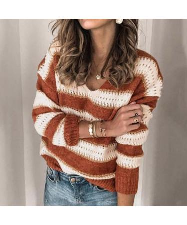 Chic Women's Large Size Rope Sweater - Warm Loose Cut Long Sleeves Fashionable Red for Autumn & Winter - Buy Online on GoSupps.com