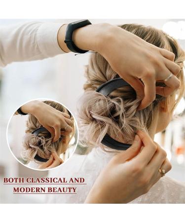 Wooden Moon Hair Fork Hairpin 2 Sizes Fix Hair Firmly Perfect for Every Occasion Crafted From Top Grade Wooden Material (Black) - Buy Online on GoSupps.com