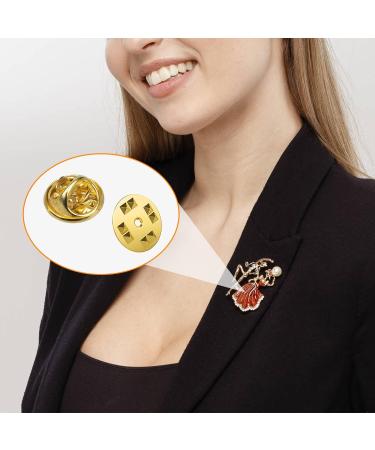 50PCS Gold Metal Locking Pin Backs for Enamel Pins - Lapel Pin Replacement - Buy Online on GoSupps.com
