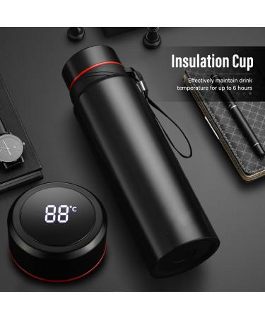 FDIT Portable Isolated Water Bottle 1000ml - Stylish Stainless Steel Cup with Temperature Display for Home Travel & Office - Buy Online on GoSupps.com