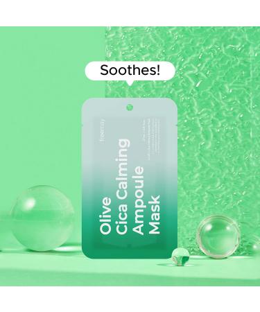 Vegan Olive Cica Calming Ampoule Mask - Soothing & Hydrating for Sensitive Skin | 10 Sheets - Eve Vegan Certified - Buy Online on GoSupps.com
